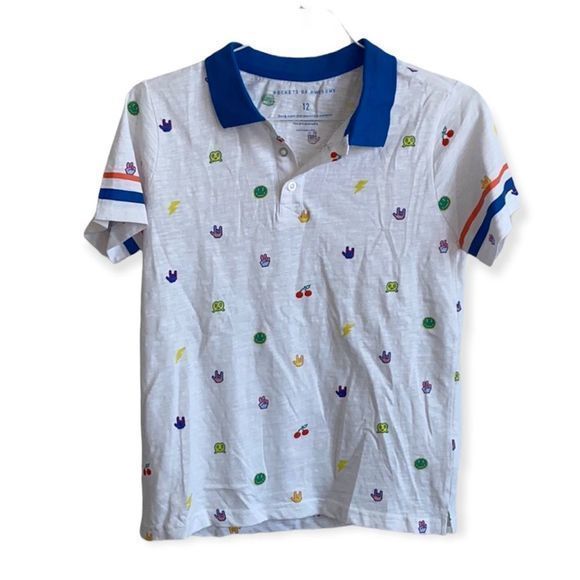 Rockets of‎ awesome graphic polo shirt boys size 12 - Picture 1 of 10